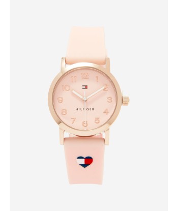 Tommy Hilfiger Girls Heart Logo Strap in Pink-29.5mm (One Size) Economisez 