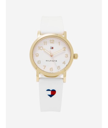 Tommy Hilfiger Girls Heart Logo Strap in White (29.5mm) En savoir plus