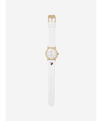 Tommy Hilfiger Girls Heart Logo Strap in White (29.5mm) En savoir plus