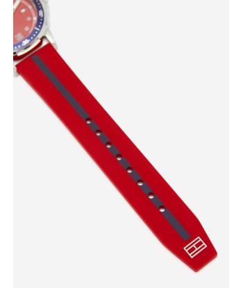 Tommy Hilfiger Boys Logo Strap watch in Red (34mm) Par le système avancé 