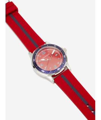 Tommy Hilfiger Boys Logo Strap watch in Red (34mm) Par le système avancé 