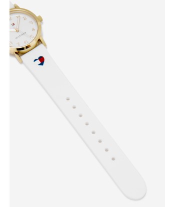 Tommy Hilfiger Girls Heart Logo Strap in White (29.5mm) En savoir plus