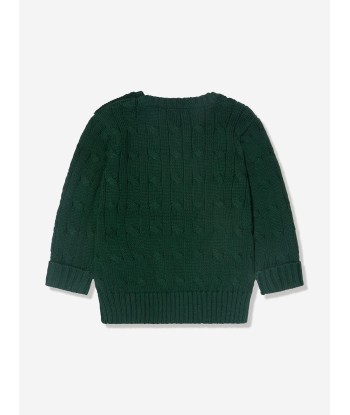 Ralph Lauren Baby Boys Cable Knit Jumper in Green Jusqu'à 80% De Réduction