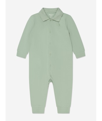 Ralph Lauren Baby Boys Polo Romper in Green sur le site 