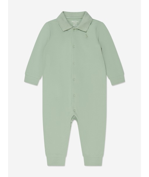 Ralph Lauren Baby Boys Polo Romper in Green sur le site 