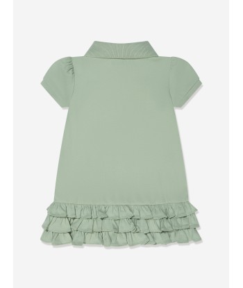 Ralph Lauren Baby Girls Ruffle Dress in Green Véritable concentré