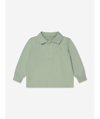 Ralph Lauren Baby Boys Long Sleeve Polo Shirt in Green 2023