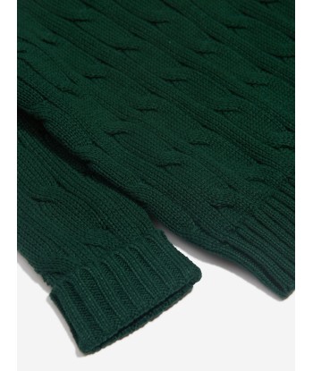 Ralph Lauren Baby Boys Cable Knit Jumper in Green Jusqu'à 80% De Réduction