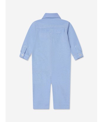 Ralph Lauren Baby Boys Logo Romper in Blue hantent personnes