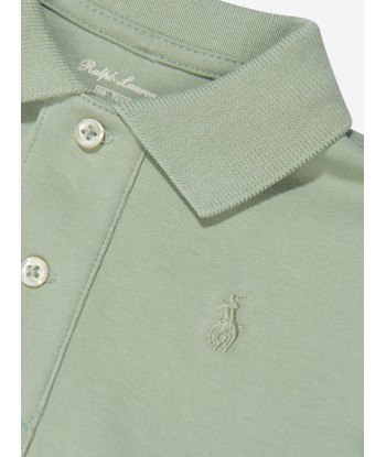 Ralph Lauren Baby Boys Long Sleeve Polo Shirt in Green 2023