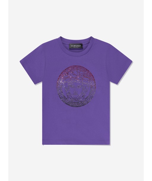 Versace Girls Medusa Logo T-Shirt in Purple 2 - 3 jours ouvrés.