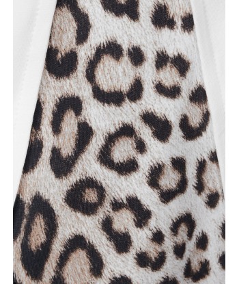 Roberto Cavalli Girls Dress - & Leopard Print Cotton Jersey Dress paiement sécurisé