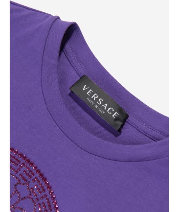 Versace Girls Medusa Logo T-Shirt in Purple 2 - 3 jours ouvrés.