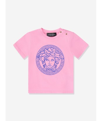 Versace Baby Girls Medusa Logo T-Shirt in Pink acheter en ligne