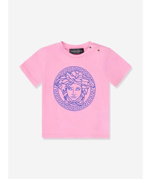 Versace Baby Girls Medusa Logo T-Shirt in Pink acheter en ligne