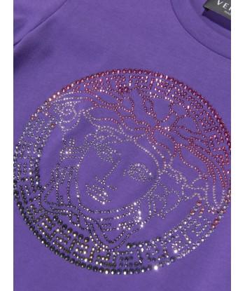 Versace Girls Medusa Logo T-Shirt in Purple 2 - 3 jours ouvrés.