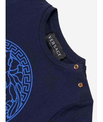 Versace Baby Medusa Logo T-Shirt in Navy Venez découvrir notre 