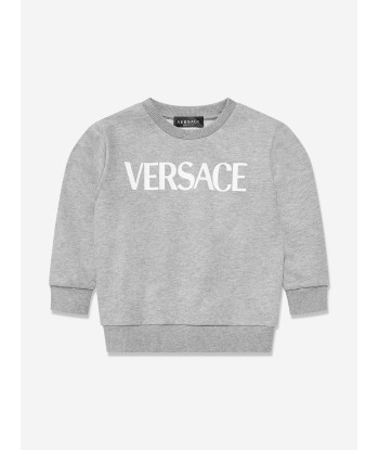 Versace Boys Logo Sweatshirt in Grey acheter en ligne