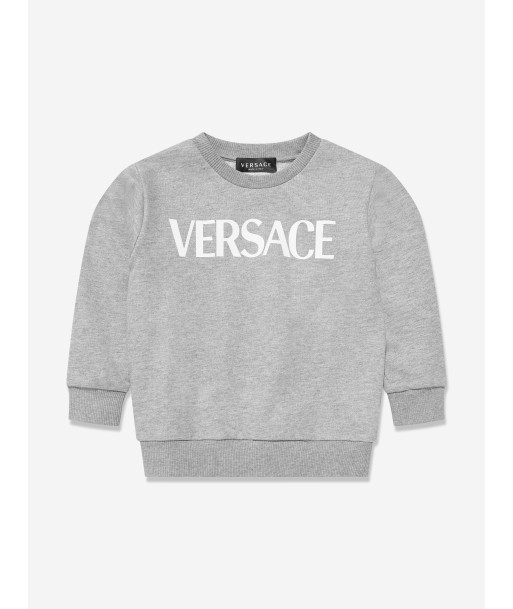 Versace Boys Logo Sweatshirt in Grey acheter en ligne