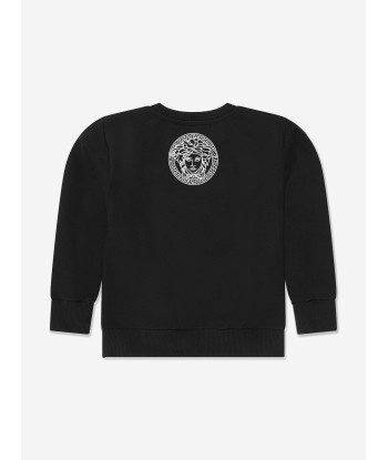 Versace Boys Logo Sweatshirt in Black offre 