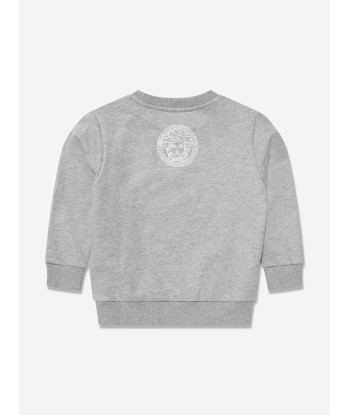 Versace Boys Logo Sweatshirt in Grey acheter en ligne