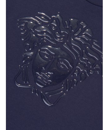 Versace Boys Medusa Logo T-Shirt in Navy shop