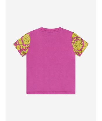 Versace Baby Girls Barocco Logo T-Shirt in Pink vous aussi creer 