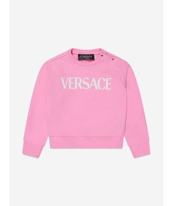 Versace Baby Girls Logo Sweatshirt in Pink les ctes