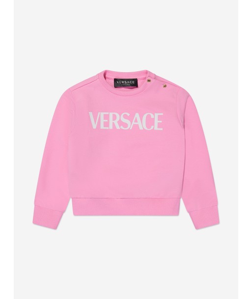 Versace Baby Girls Logo Sweatshirt in Pink les ctes