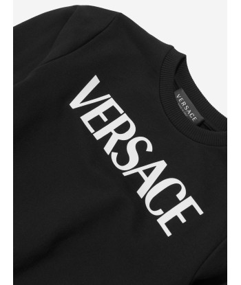 Versace Boys Logo Sweatshirt in Black offre 