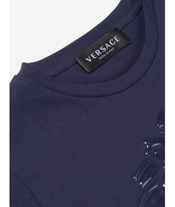 Versace Boys Medusa Logo T-Shirt in Navy shop