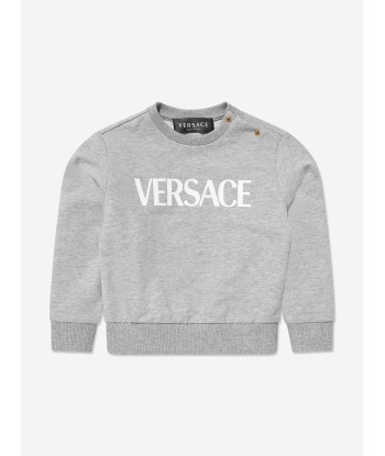 Versace Baby Logo Sweatshirt in Grey l'achat 