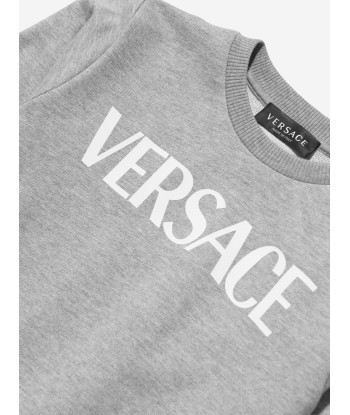 Versace Boys Logo Sweatshirt in Grey acheter en ligne