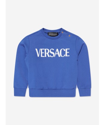 Versace Baby Boys Logo Sweatshirt in Blue shop