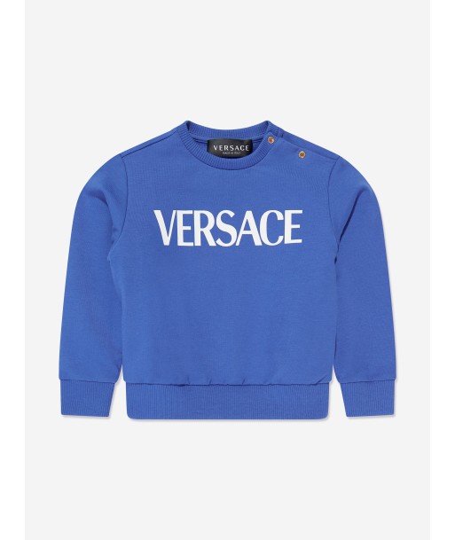 Versace Baby Boys Logo Sweatshirt in Blue shop