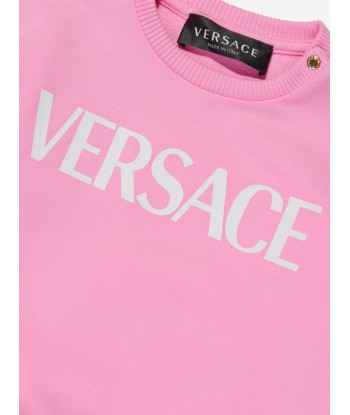 Versace Baby Girls Logo Sweatshirt in Pink les ctes