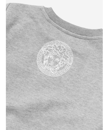 Versace Boys Logo Sweatshirt in Grey acheter en ligne