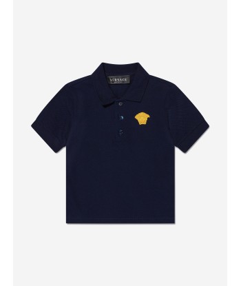 Versace Baby Boys Logo Polo Shirt in Navy Le MVP de beaucoup