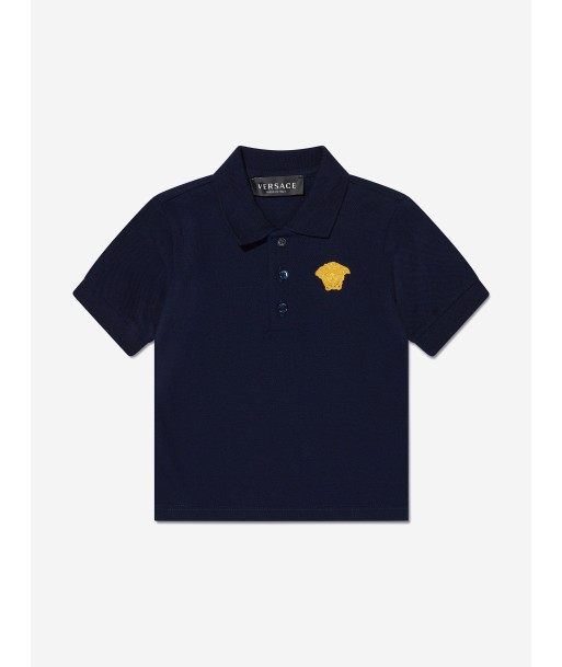 Versace Baby Boys Logo Polo Shirt in Navy Le MVP de beaucoup