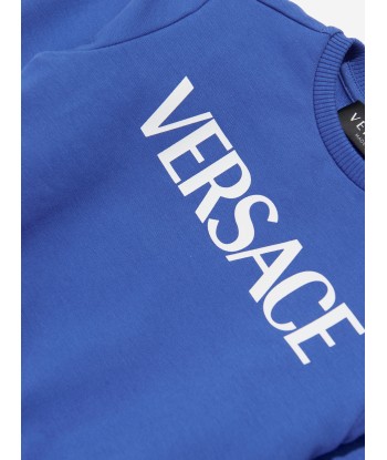 Versace Baby Boys Logo Sweatshirt in Blue shop