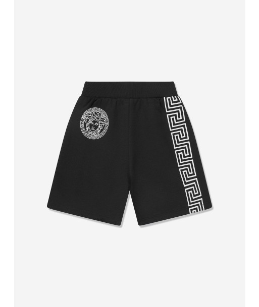 Versace Boys La Greca Logo Shorts in Black du meilleur 