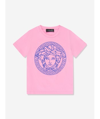 Versace Girls Medusa Logo T-Shirt in Pink soldes