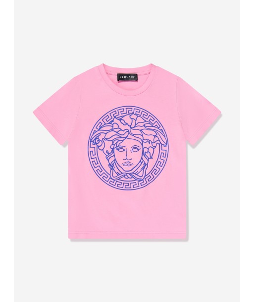 Versace Girls Medusa Logo T-Shirt in Pink soldes