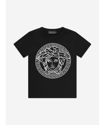 Versace Kids Medusa Logo T-Shirt in Black Vous souhaitez 