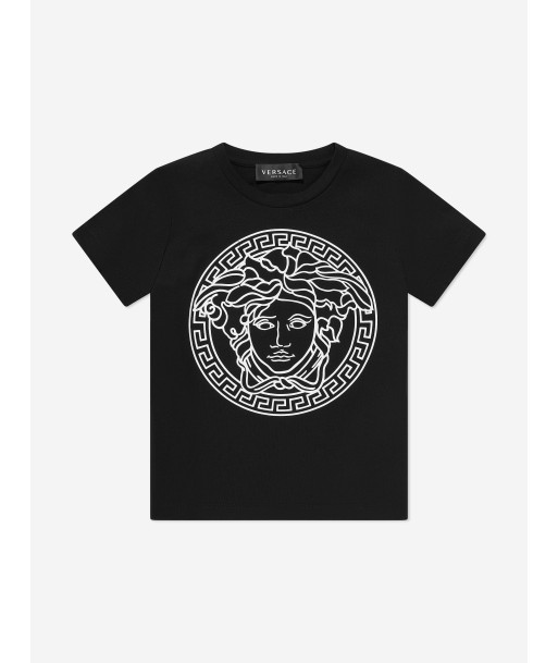 Versace Kids Medusa Logo T-Shirt in Black Vous souhaitez 