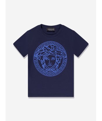 Versace Kids Medusa Logo T-Shirt in Navy hantent personnes