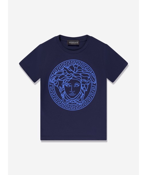 Versace Kids Medusa Logo T-Shirt in Navy hantent personnes