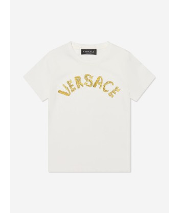 Versace Kids Logo T-Shirt in White outlet