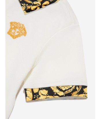 Versace Baby Boys Barocco Polo Shirt in White Par le système avancé 