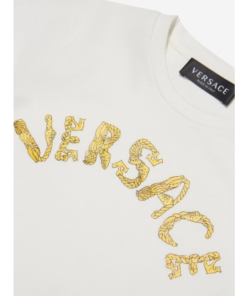 Versace Kids Logo T-Shirt in White outlet